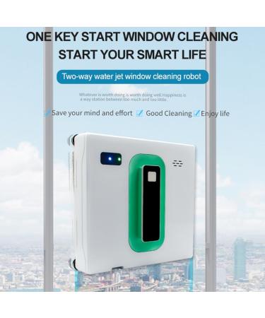 Automatic Window Cleaner Robot with 50ml Large Water Tank Remote Control and Voice Assistant - Double Water Jet Cleaning for Outdoor/Indoor Windows. - Buy Online on GoSupps.com