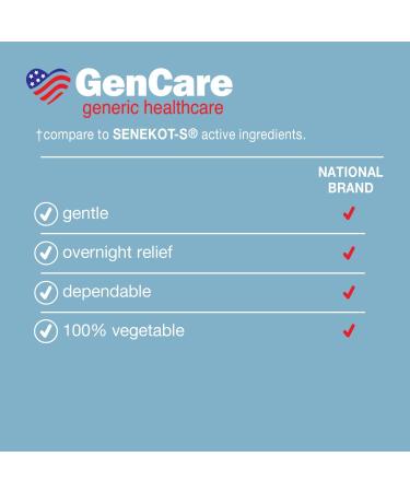 GenCare Senna-S Natural Vegetable Laxative Plus Stool Softener Dual Action (200 Tablets) | Gentle Overnight Relief for Occasional Constipation | Value Pack - Buy Online on GoSupps.com