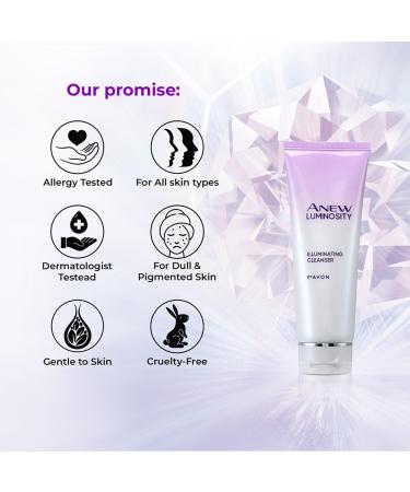 Avon Anew Luminosity Cleanser | Brightening Cleanser for Dull Skin | Suitable for All Skin Types | 125g Buy Now - Buy Online on GoSupps.com