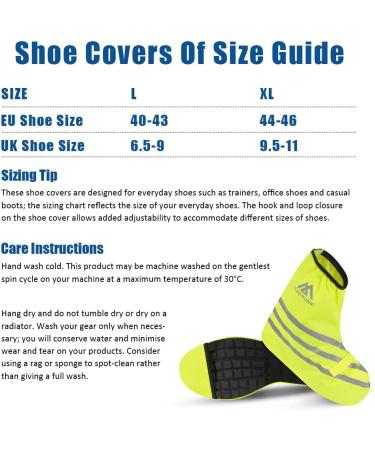 Flintronic Waterproof Bicycle Overshoes - Unisex Reflective XL Fluorescent Yellow Windproof & Dirt Repellent Shoe Covers - Buy Online on GoSupps.com