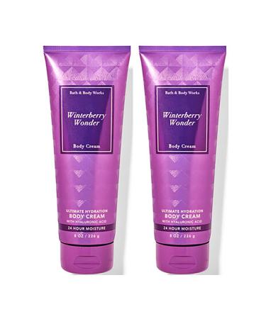 Bath and Body Works Winterberry Wonder 2 Pack Ultra Shea Body Cream 8 Oz. (Winterberry Wonder)