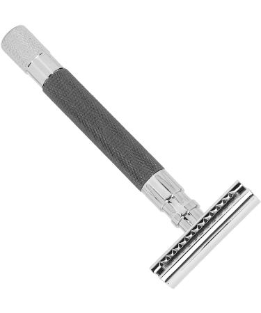 Double Edge Safety Razor for Men - Manual Button Cutting Head Washable Beard Care (Black) | Best Daily Shaving Tool - Buy Online on GoSupps.com