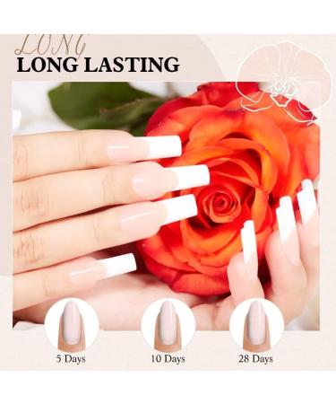Chip Resistant BISHENGYF Pure White Gel Nail Polish - French Nail Design - 10ml - Long Lasting & Translucent - UV LED Lamp Required - Buy Online on GoSupps.com