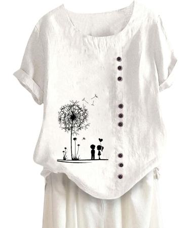 Elegant Golatcr Women's Sleeveless Crop Top - Summer Blouse & Long A-Line T-Shirt in White XXL - Buy Online on GoSupps.com