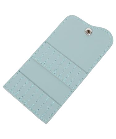 Beaupretty Nail Drill Bit Holder Organizer 16 Holes Nail Drill Bit Holder Wallet Storage Bag Nail Grinding Bits Display for Manicure Tools for Travel or Home Blue
