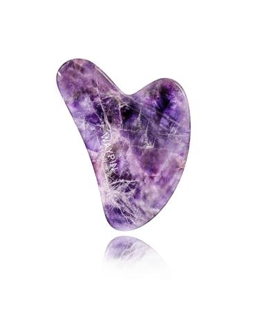 Gua Sha Stone, Amethyst Guasha Tool for Face and Body Skin Massage, Daily Anti-Aging Health and Skin Care Tool, for SPA Acupuncture Therapy Purple