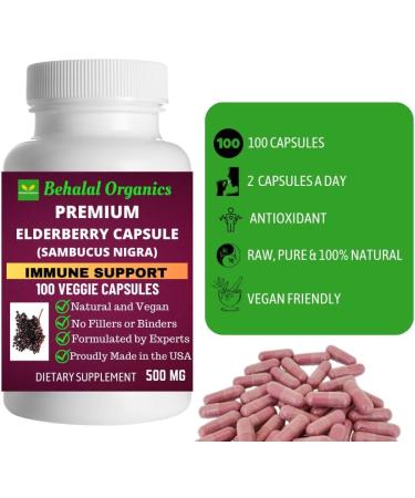 Behalal Organics Elderberry Quick Release Capsules - Buy Online on GoSupps.com