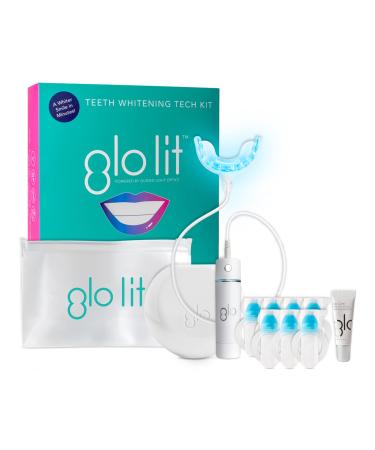 GLO Lit Teeth Whitening Device w/Patented Warming LED Mouthpiece  Designed for Sensitive Teeth, White Device