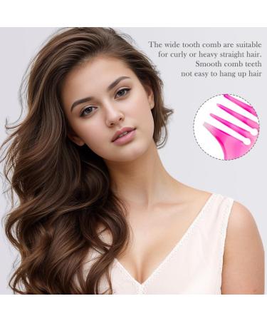 FHALLYNN 4 Pcs Plastic Hair Comb Set Hair Combs for Styling .Wide Tooth Comb Rat Tail Combs Fine Tooth Combs for Women and a Double-sided Comb Gifts for Women (pink) - Buy Online on GoSupps.com