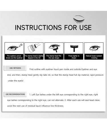 Lower Lash Stamp - Waterproof Eyelash Stamp Kit 2-in-1 Waterproof Sweatproof Eyeliner Quick Eye Makeup Tool Liquid Eye Liner Stamp Eyeliner Pencil for Bottom Lashes(Black set) - Buy Online on GoSupps.com
