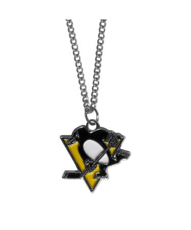 NHL Siskiyou Sports Fan Shop Pittsburgh Penguins Chain Necklace with Small Charm 22 inch Team Color