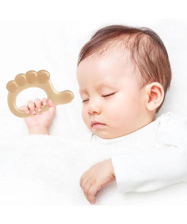 Mezrkuwr Thumb Silicone Bite Ring with Pacifier Chain | Teething Relief & Sensory Exploration | Cute & Easy to Handle - Buy Online on GoSupps.com