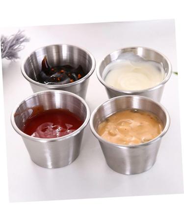Zerodeko 4pcs Stainless Steel Dipping Sauce Cup Soup Sushi Dipping Bowls Sauce Seasoning Plate Stainless Steel Sauce Dish Gravy Bowl Stainless Steel Portion Cup Desert Round Soy Sauce Bowl - Buy Online on GoSupps.com