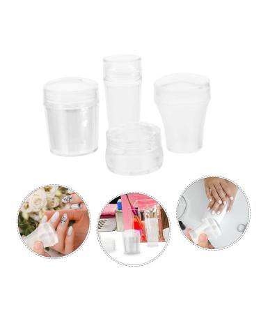 Shop Lurrose 4-Piece Nail Art Silicone Stamp Set - Jelly Nail Design Stamper & Tools for DIY Nail Art | International Shipping Available - Buy Online on GoSupps.com