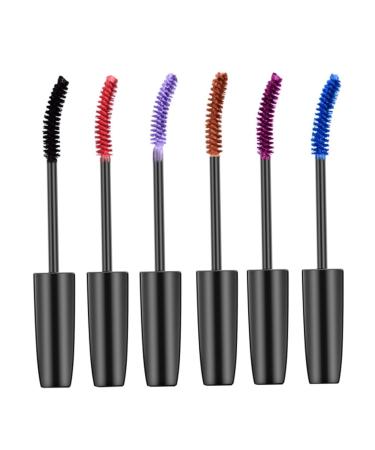 DRESSOOS 6pcs Colored Mascara Lady Mascara Cream Ultra-fine Mascara Lash Mascara Makeup Mascara Abs