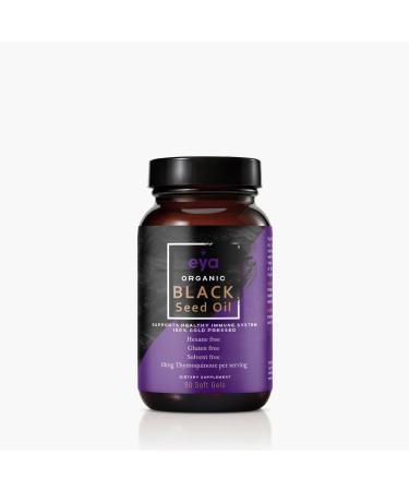 Organic Egyptian Black Cumin Seed Oil (90 Soft Gel Capsules) Cold-Pressed Unrefined Heavy Metal Tested for Purity & Quality Support Healthy Gut Bacteria & Immune System Vegan 90 Count (Pack of 1)