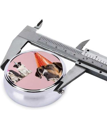 French Bulldogs Mini Round Pill Box - 3 Compartment Portable Organizer for Travel Home & Office - Buy Online on GoSupps.com