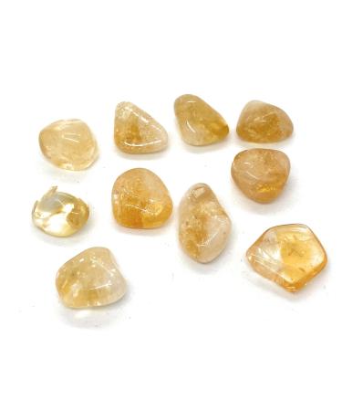 Citrine Mini Crystal Gemstone Tumbled Stones - 10 Pc