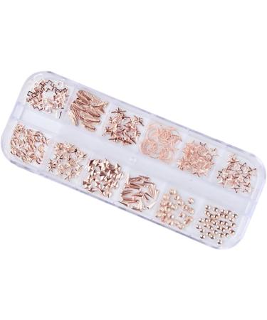 2 Boxes rose gold decorations nail tools nail decorations for nail art manicure tools nail accessories nail art decoration manicure decoration nail decor metal 3d Stud rivet - Buy Online on GoSupps.com