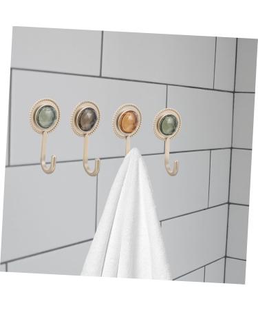 Alipis Towel Hooks 4pcs Wall Towel Mounted Clothes Kitchen Hook Hanging Hat Hand Coat Bathroom Rack Diamond Hanger Hook - Buy Online on GoSupps.com