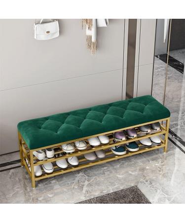 Footstools/Ottomans Nordic Creative Home Shoe Rack Bench Storage Shoe Stool Rack Metal Base Suitable for Living Room Entrance Corner Corridor (Color : Green) (Green) - Buy Online on GoSupps.com