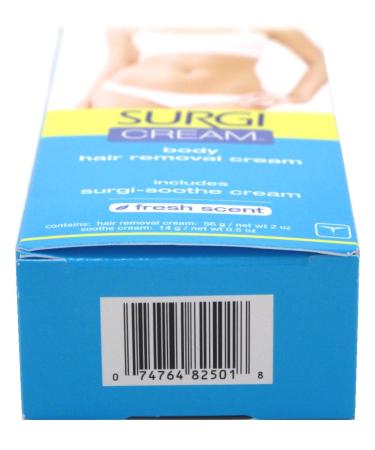 Surgi-Cream Body Hair Removal Cream - Fresh Scent 2 oz (Pack of 3) | Fast International Shipping - Buy Online on GoSupps.com