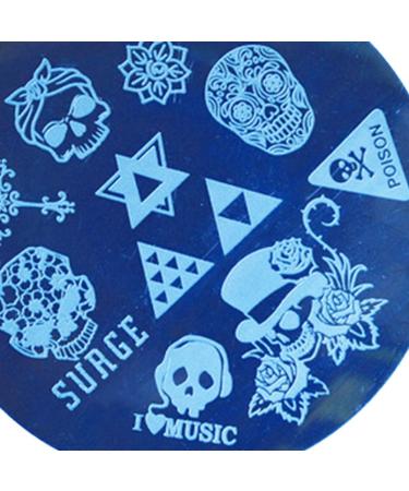 Skull Nail Stamping Plates - DIY Geometric Nail Art Templates for Unique Manicure Designs - Buy Online on GoSupps.com