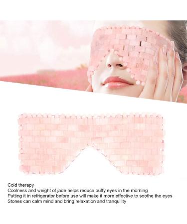 Verdant Touch Cold Therapy Eye Mask - Jade & Rose Quartz Eye Treatment for Relaxation & Revitalization | International Shipping Available - Buy Online on GoSupps.com