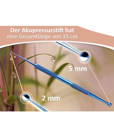 Buy InstrumentenRW Acupressure Pen - Stainless Steel Duck Hook Meridian Pencil & Titanium Blue Acupuncture Pins for Effective Reflexology - Buy Online on GoSupps.com