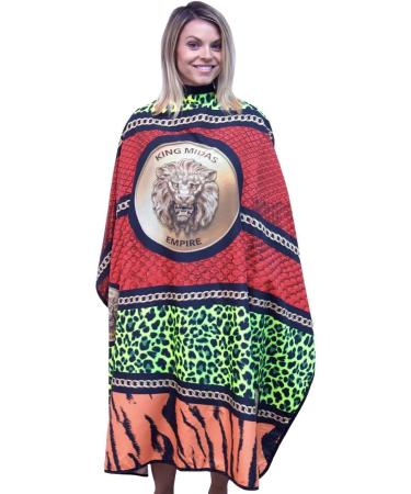 King Midas Empire Professional Barber Cape for Men | Salon Hair Cutting Cape with Elastic Neck Closure - International Shipping Available - Buy Online on GoSupps.com