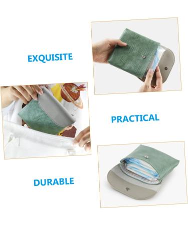PLAFOPE Sanitary Napkin Storage Bag Button Period Bag Female Accessory Convenient Period Pouch Handbag Pu Multifunction Compact Period Bag Reusable Period Bag 3pcs - Buy Online on GoSupps.com