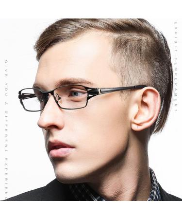 Eyephd Men's Pure Titan HD Anti-Radiation/Anti-Blue Light Glasses | 1.56 Aspherical Lens | Reader Diopter +1.0 to +3.0 - Buy Online on GoSupps.com