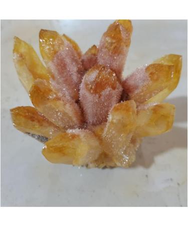 Natural Crystal Rough Crystal Cluster Rare New Yellow Phantom Quartz Crystal Cluster Specimen Home Decoration Office Living Room Crystal Decora (Size : 500-600g) - Buy Online on GoSupps.com