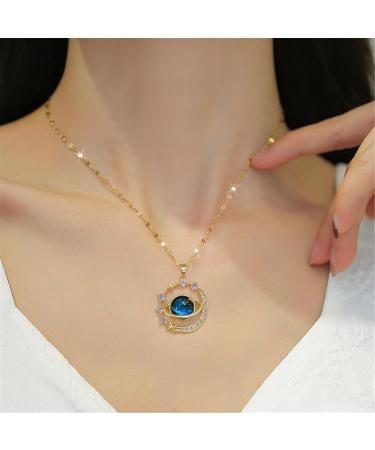 Oralgo Star Planet Pendant Necklace | Exquisite Adjustable Collarbone Jewelry for Women & Girls - Buy Online on GoSupps.com