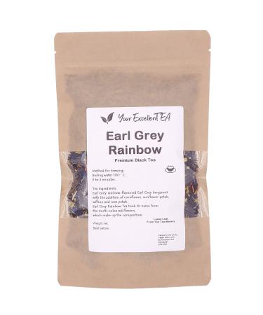 Your ExcellenTEA - Earl Grey RAINBOW - Black Loose Leaf Tea with Real Bergamot Oil in Resealable Pouch made from Ceylon BOP1 (100g)