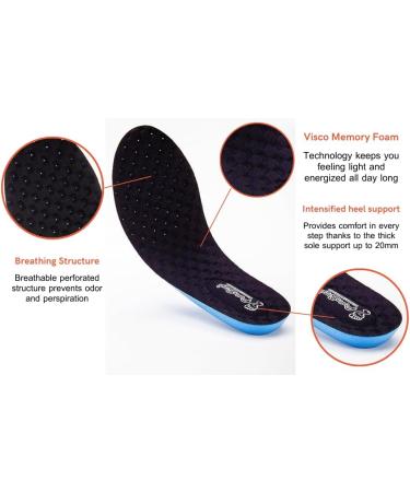 Memory Foam Insoles for Men (10-11) & Women (11.5-12) - Ultimate Comfort & Support | International Shipping - Buy Online on GoSupps.com