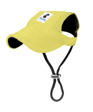 Pawaboo Dog Baseball Cap Adjustable Sun Protection Hat Dog Cap with Ear Holes for Puppy Pet M Yellow M Yellow