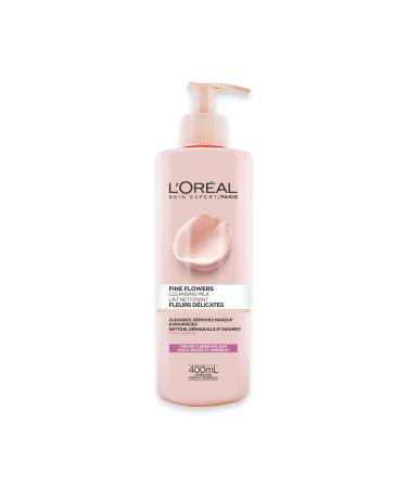 L Or al Paris Face Wash Fine Flowers Cleansing Milk with Rose & Jasmine Flower Extracts 400 ml Jasmine Rose 400 ml (Pack of 1)