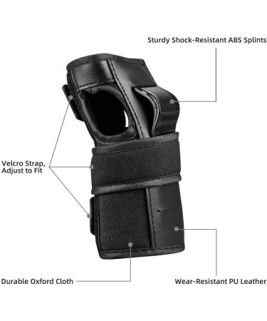 Viclvin Adjustable Wrist Guards with Palm Protection Pads for Adults and Kids - Medium Size | Protective Gear for Skateboarding, Longboarding, Roller Blading, Inline Skating, Snowboarding - Buy Online on GoSupps.com