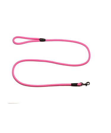 Leash - rope leash with hand loop Basic 10mm 27 colours 7 lengths (1.55 m fluor pink) 1.55 m fluor pink