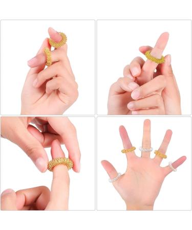 Kasess 12-Piece Acupressure Ring Set - Reusable Finger Massage Rings & Scooters for Stress Relief - International Shipping Available - Buy Online on GoSupps.com