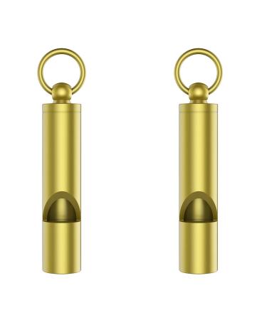 Mini Whistle Premium Emergency Whistle by Outmate-H62 Brass Loud Version EDC Tools 2 PCS