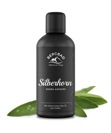 BERGBAD Sauna infusion ORGANIC SAGE PURE 100ml SILBERHORN - Natural sauna infusion with essential ORGANIC oils