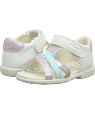 Geox Baby Girls' B Verred B First Walking Shoes - Size 7 UK, White Pink - Buy Online on GoSupps.com