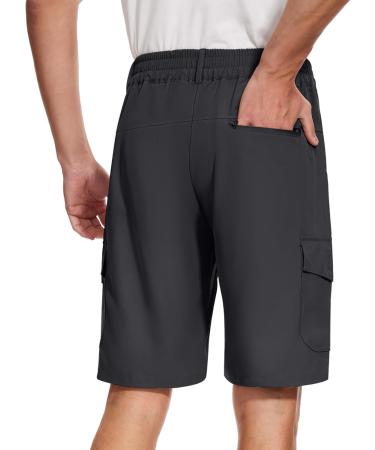 Sihohan Men's Short Pants - Lightweight Quick-Drying Hiking Shorts with 7 Pockets | Breathable Stretch Cargo Shorts for Summer Trekking | 3XL Dark Gray - Buy Online on GoSupps.com