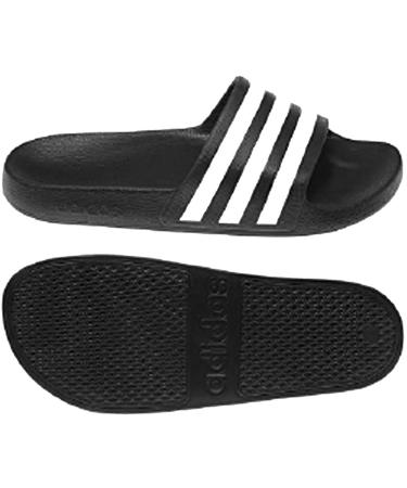 adidas Aqua Adilette Slides 43 EU Black White