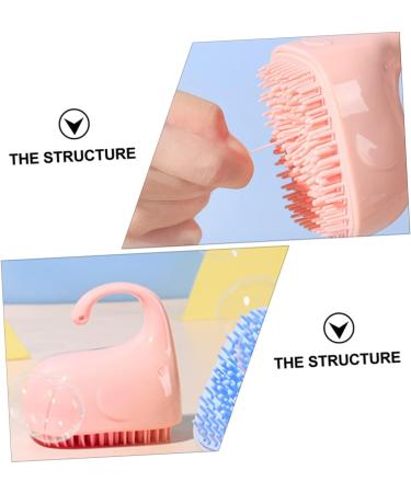 Toyvian Silicone Shampoo Brush - Infant Scalp Massager & Hair Cleaner - ABS Pink Baby Hairbrush - Buy Online on GoSupps.com