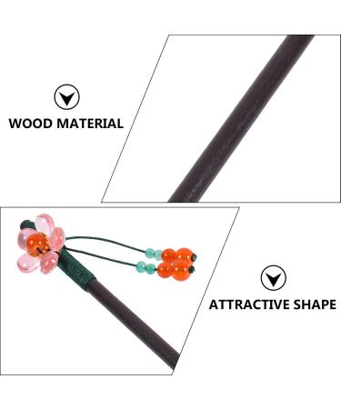 Antique Flower Hairpin Vintage Flower Hair Sticks Kimono Kanzashi Retro Chignon Pin Retro Floral Hairpin Asian Hair Sticks Chinese Hair Pins for Buns Hair Clasp Hanfu Decorate Wood - Buy Online on GoSupps.com