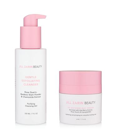Jill Zarin Beauty Facial Care Kit - UV Defense Day Cream & Gentle Exfoliating Cleanser | Unscented International Shipping Available - Buy Online on GoSupps.com