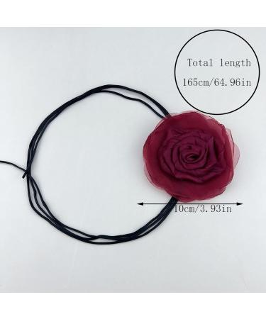 SOUTHJIELING Vintage Floral Choker Necklace - Chic Gothic Flower Neckband in Purple for Trendy Fashion - Buy Online on GoSupps.com